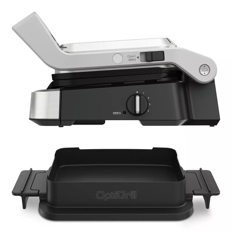 Parrilla de contacto Tefal OptiGrill 4in1 GC774D acero inoxidable 2100W