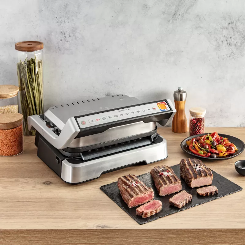 Parrilla de contacto Tefal OptiGrill 4in1 GC774D acero inoxidable 2100W
