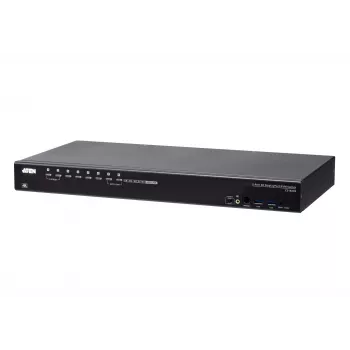 Conmutador KVM ATEN 8 puertos USB 3.0 4K DisplayPort, 4096 x 2160 píxeles, 4K Ultra HD, 18,44 W, negro