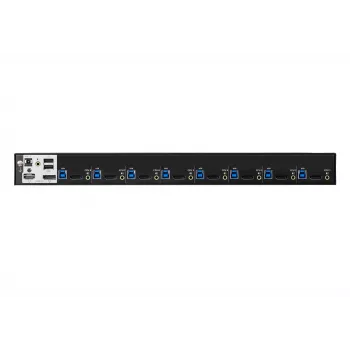 Conmutador KVM ATEN 8 puertos USB 3.0 4K DisplayPort, 4096 x 2160 píxeles, 4K Ultra HD, 18,44 W, negro