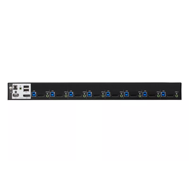Conmutador KVM ATEN 8 puertos USB 3.0 4K DisplayPort, 4096 x 2160 píxeles, 4K Ultra HD, 18,44 W, negro