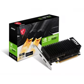 Tarjeta gráfica MSI GeForce GT 1030 – 4 GB GDDR4, PCIe 3.0, 1430 MHz Boost, 64 bits, refrigeración activa