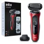 Afeitadora de láminas Braun Series 6 61-R1200s SensoFlex SensoFoil negra roja