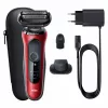 Afeitadora de láminas Braun Series 6 61-R1200s SensoFlex SensoFoil negra roja