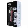 Afeitadora de láminas Braun Series 6 61-R1200s SensoFlex SensoFoil negra roja