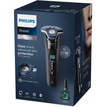 Afeitadora eléctrica rotativa Philips Series 7000 S7886/58 — 3 cabezales, afeitado en húmedo y en seco, batería de Li-Ion, 60 min de autonomía