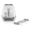 Tostadora De’Longhi CTOC2103.W 2 ranuras 900 W blanca acero inoxidable