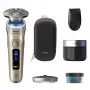 Afeitadora eléctrica Philips i9000 Prestige Ultra XP9403 — sistema rotativo de 3 cabezales, SkinIQ Pro, afeitado en húmedo y en seco, batería, estación de limpieza, dorado