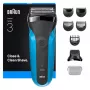 Afeitadora de láminas Braun Series 3 310BT con recortador, negra, azul