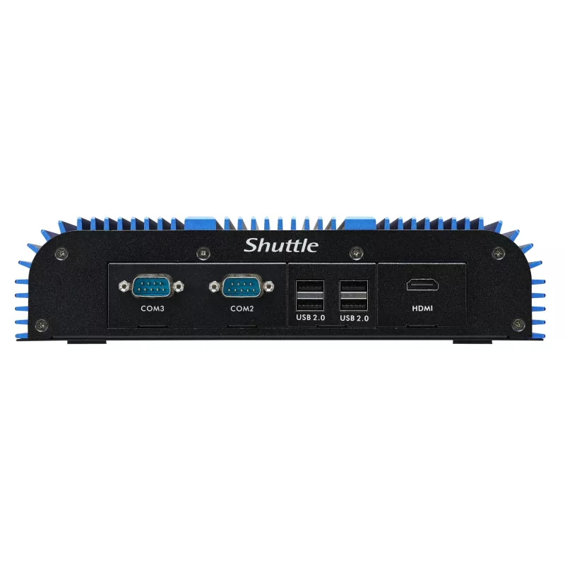 Shuttle BPCAL02-i7 PC industrial tipo box, Core i7-1255U, 2x SO-DIMM, 2x LAN, 1x COM, 1x HDMI, 4x USB, sin ventilador, funcionamiento continuo 24/7