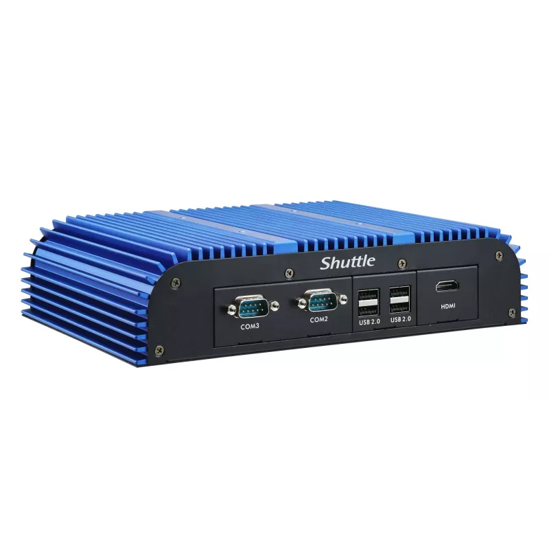 Shuttle BPCAL02-i7 PC industrial tipo box, Core i7-1255U, 2x SO-DIMM, 2x LAN, 1x COM, 1x HDMI, 4x USB, sin ventilador, funcionamiento continuo 24/7