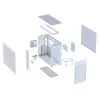 ASUS PRIME AP303 TG 90DC00V3-B39010 caja de PC Midi Tower, ATX/Micro-ATX, cristal templado, 2x USB 3.2, sin fuente de alimentación, blanca
