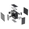 ASUS PRIME AP303 TG 90DC00V0-B39010 caja de PC Midi Tower, ATX/Micro-ATX/Mini-ITX, cristal templado, 2x USB 3.2, sin fuente de alimentación, negra