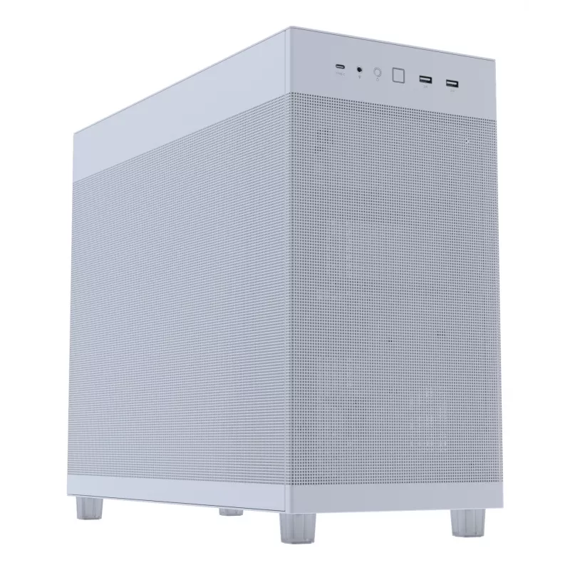 ASUS PRIME AP303 Mesh 90DC00V3-B39000 caja de PC Midi Tower, ATX/Micro-ATX, panel de malla, 2x USB 3.2, sin fuente de alimentación, blanca