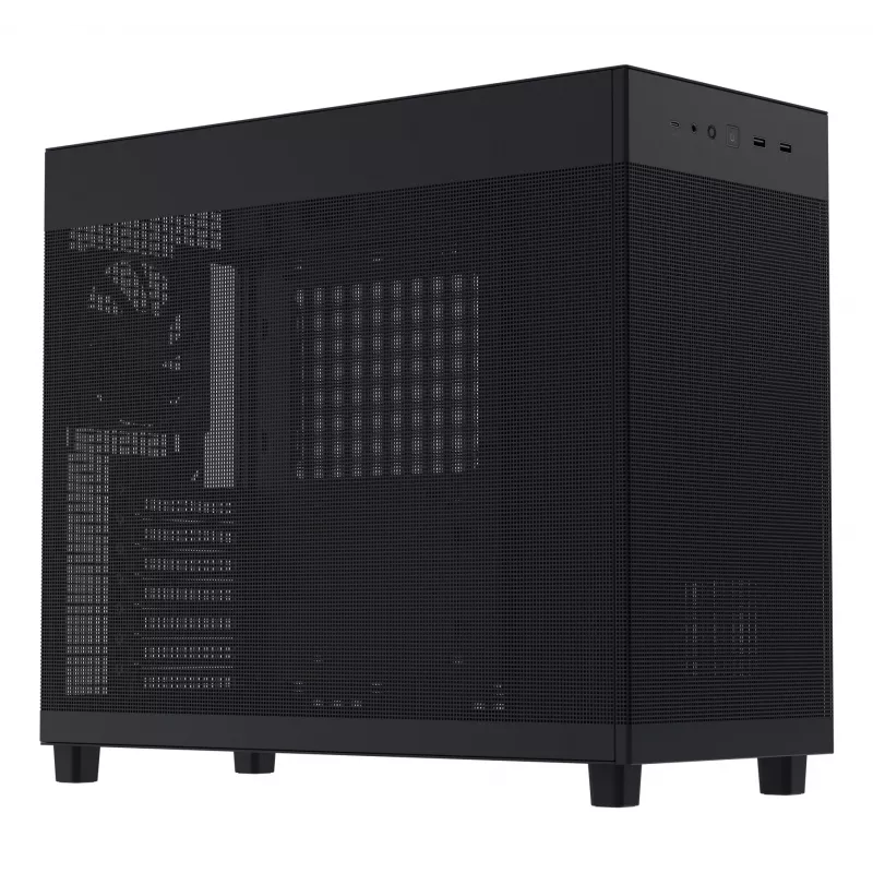 Caja de PC ASUS Prime AP303 Mesh Midi Tower — ATX, compatible con GPU de 36 cm, disipador de CPU 165 mm, USB-A 2×, USB-C 1