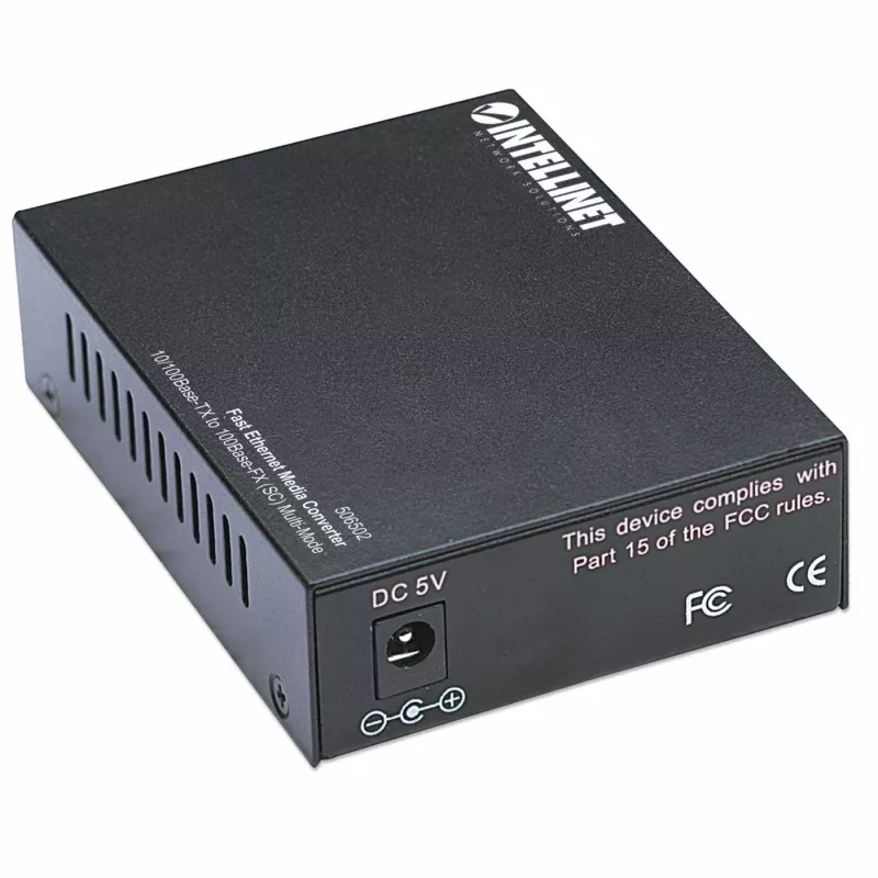 Convertidor de medios Fast Ethernet Intellinet, 10/100Base-Tx a 100Base-Fx (SC) multimodo, 2 km