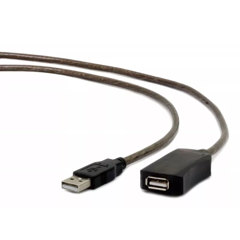 Cable alargador USB 2.0 activo GEMBIRD, 10 m - negro