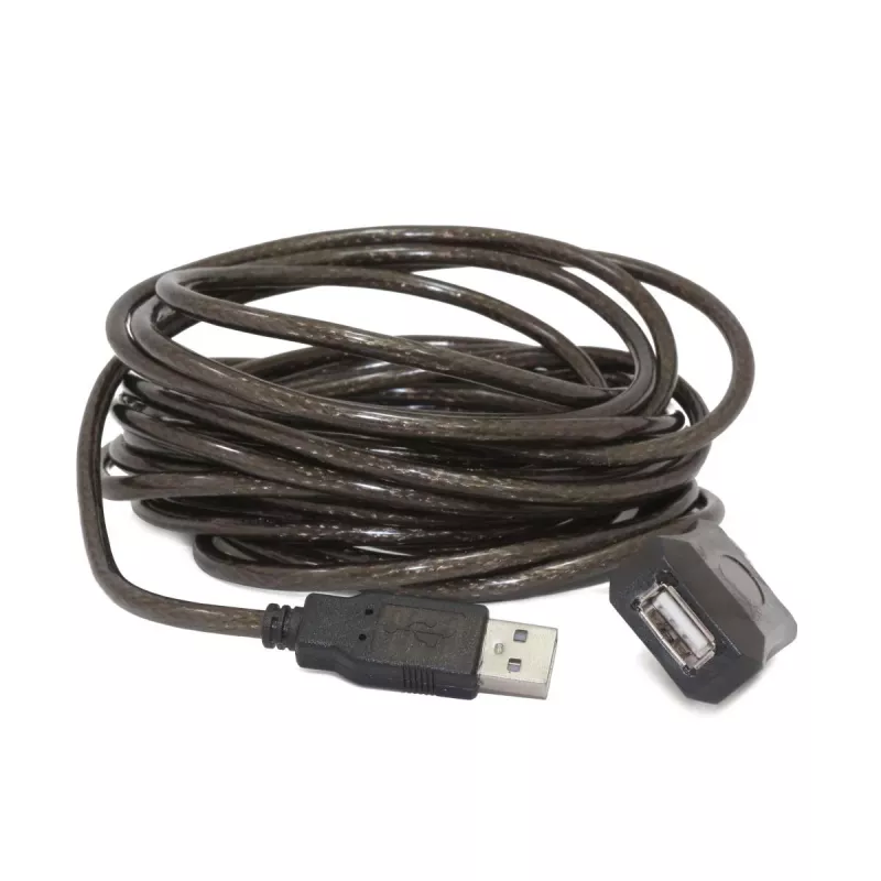 Cable alargador USB 2.0 activo GEMBIRD, 10 m - negro