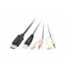 Switch KVM ATEN CS22DP-AT 2 puertos USB DisplayPort, 4K@30Hz, consola USB-A, audio, cable de 1,2 m