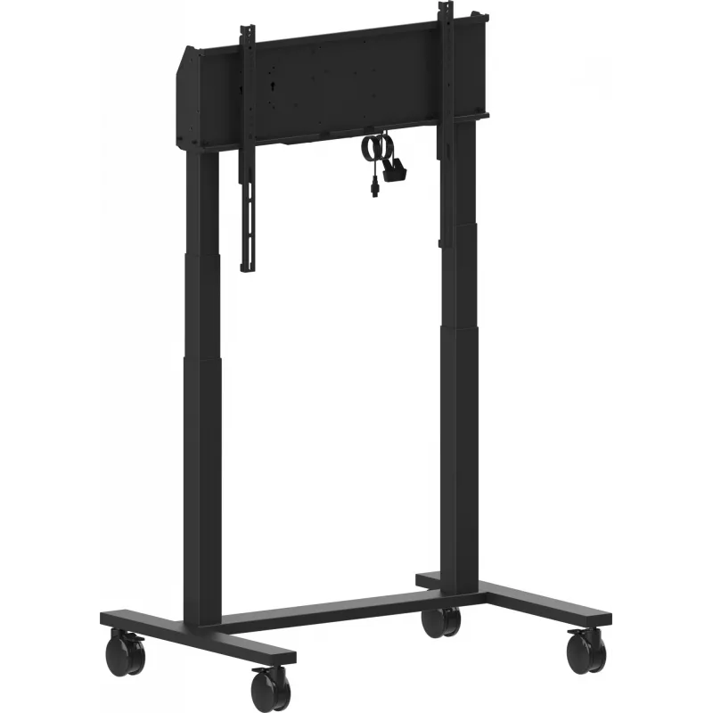 iiyama MD-CAR2031-B1 elevador eléctrico de suelo con ruedas para pantallas de 55–105 pulgadas, máx. 120 kg, VESA 800x600, altura 850–1800 mm, negro