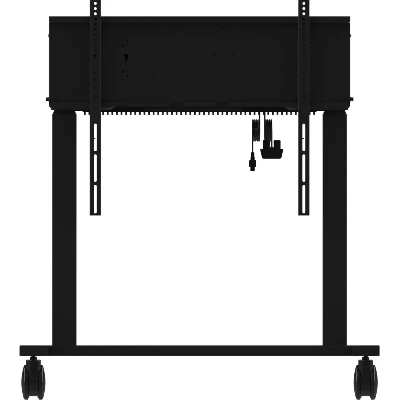 iiyama MD-CAR2031-B1 elevador eléctrico de suelo con ruedas para pantallas de 55–105 pulgadas, máx. 120 kg, VESA 800x600, altura 850–1800 mm, negro
