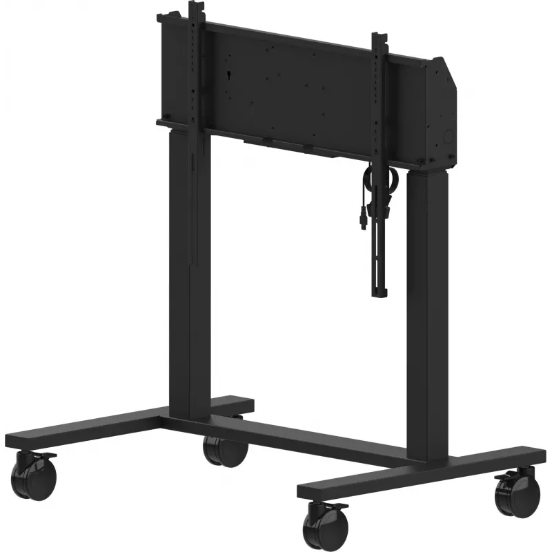 iiyama MD-CAR2031-B1 elevador eléctrico de suelo con ruedas para pantallas de 55–105 pulgadas, máx. 120 kg, VESA 800x600, altura 850–1800 mm, negro