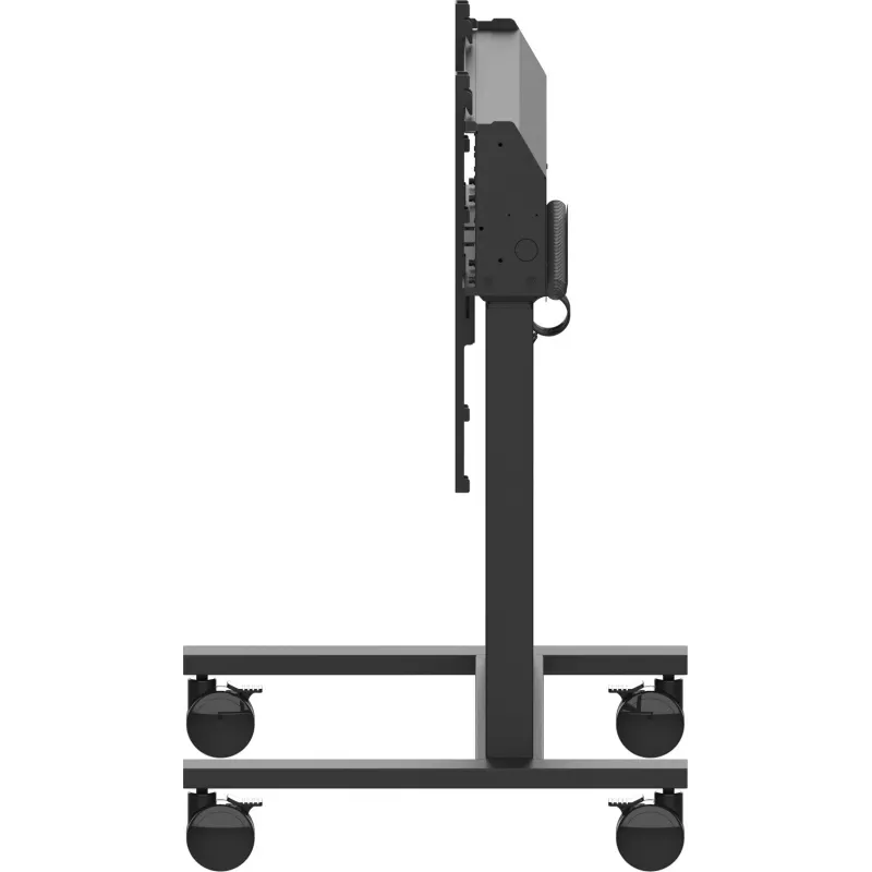 iiyama MD-CAR2031-B1 elevador eléctrico de suelo con ruedas para pantallas de 55–105 pulgadas, máx. 120 kg, VESA 800x600, altura 850–1800 mm, negro