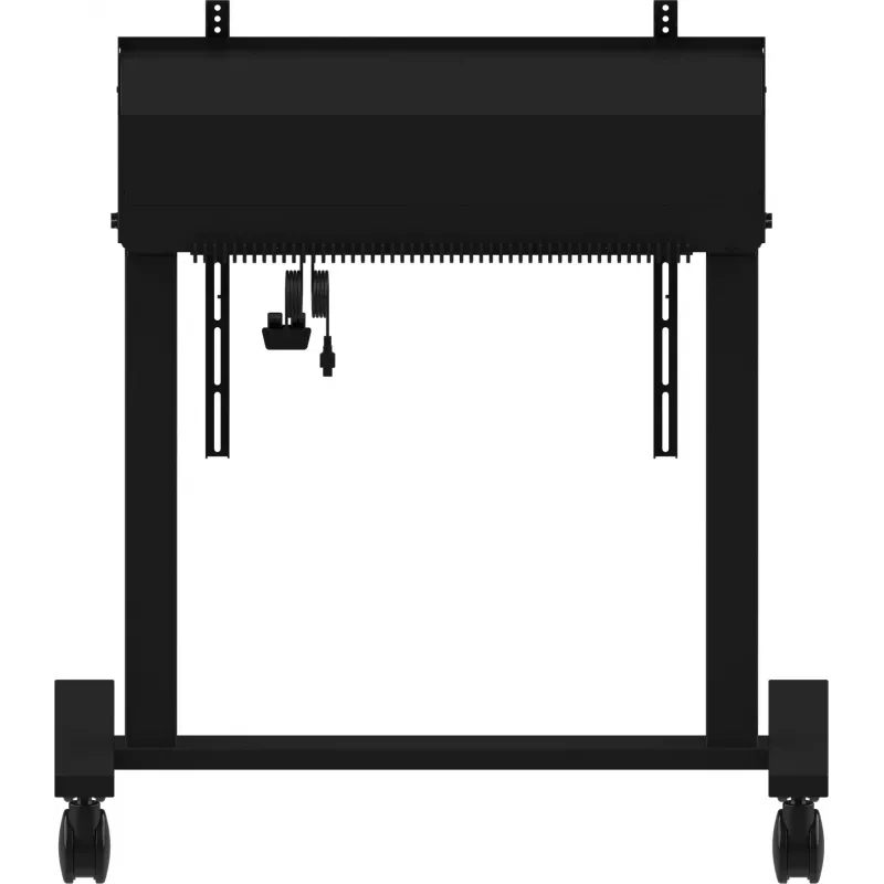 iiyama MD-CAR2031-B1 elevador eléctrico de suelo con ruedas para pantallas de 55–105 pulgadas, máx. 120 kg, VESA 800x600, altura 850–1800 mm, negro