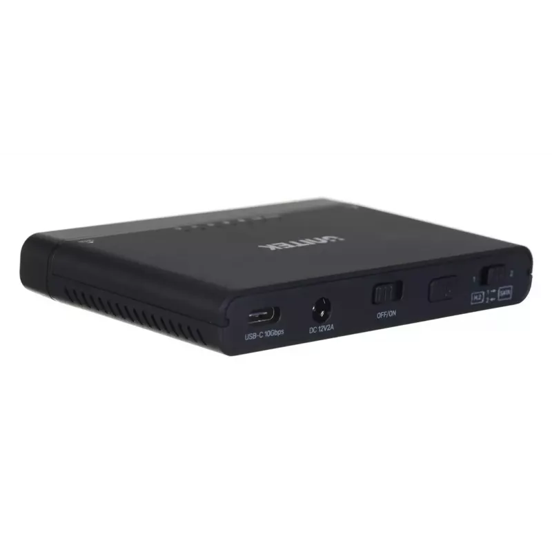 Unitek S1222A adaptador USB-C a unidades M.2 NVMe y SATA de 2,5/3,5 pulgadas con clonación offline, 10 Gbps, negro