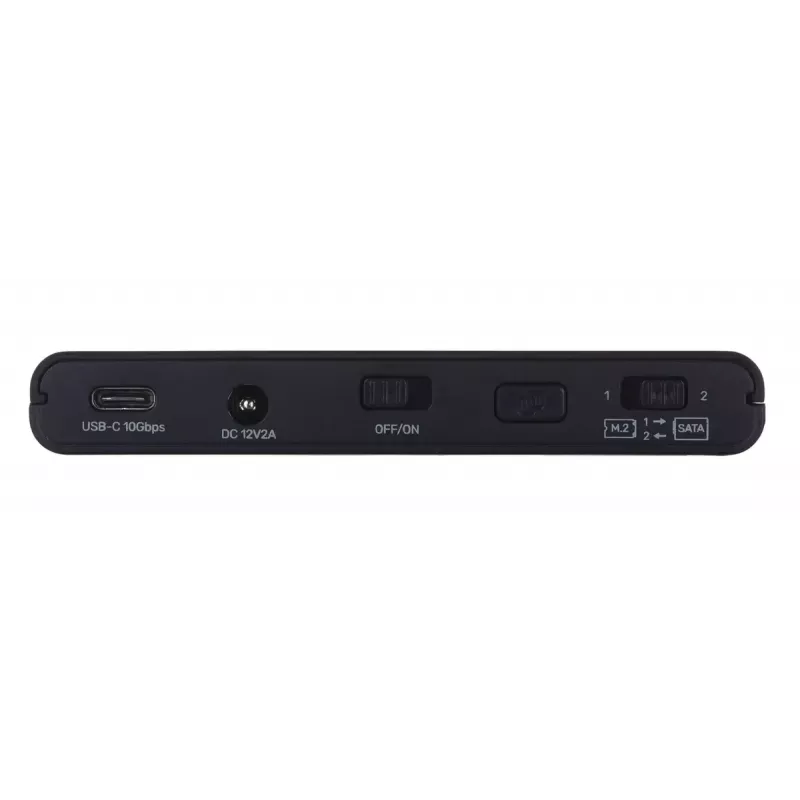 Unitek S1222A adaptador USB-C a unidades M.2 NVMe y SATA de 2,5/3,5 pulgadas con clonación offline, 10 Gbps, negro