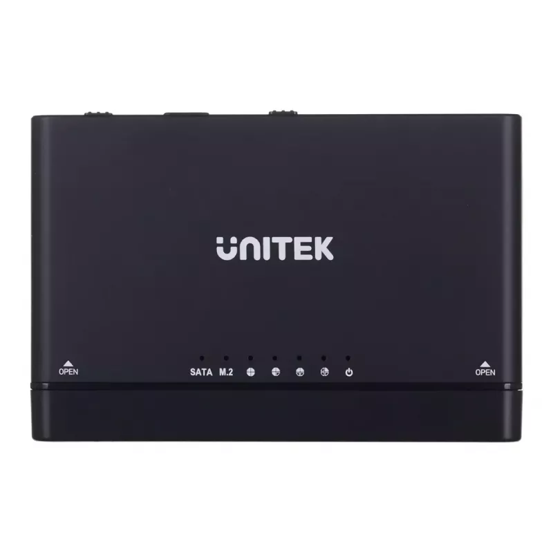Unitek S1222A adaptador USB-C a unidades M.2 NVMe y SATA de 2,5/3,5 pulgadas con clonación offline, 10 Gbps, negro