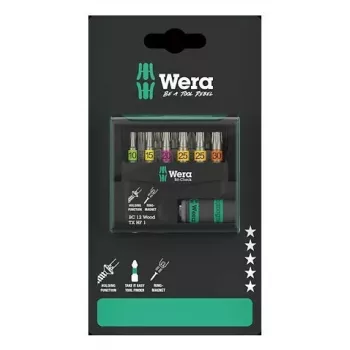 Set de puntas Wera 05073641001 Bit-Check 12 Wood TORX HF 1 SB