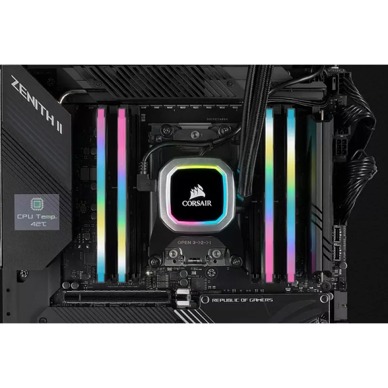 Memoria RAM CORSAIR 16GB DDR4 3200MHz C16 (2x8GB) Vengeance RGB Pro negra