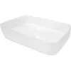 Lavabo de sobremesa de cerámica Deante CDY_6U5S blanco redondo