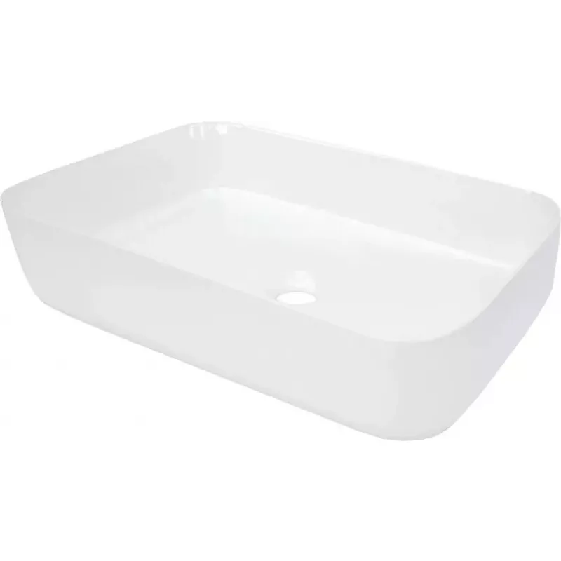 Lavabo de sobremesa de cerámica Deante CDY_6U5S blanco redondo