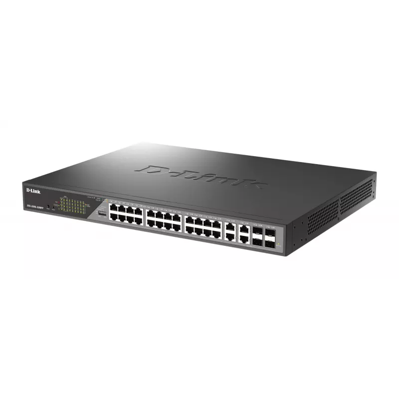 D-Link DSS-200G-28MP Switch de red gestionado L2 Gigabit Ethernet (10/100/1000) Power over Ethernet (PoE) 1U Gris