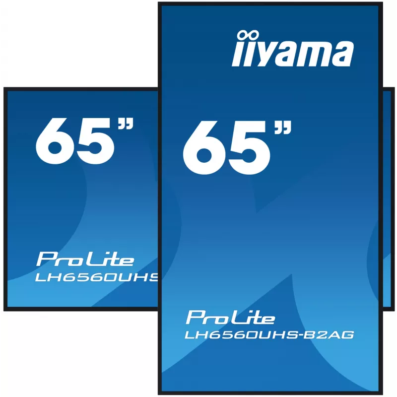 iiyama LH6560UHS-B2AG Pantalla de señalización digital A-board 163,8 cm (64,5 inch) LED Wi-Fi 500 cd/m² 4K Ultra HD Negro Procesador integrado Android 11 24/7