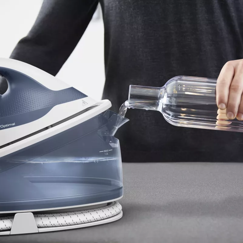 Tefal Express Optimal SV4110 2200 W 1,2 L Cerámica Express Glide Azul, Blanco