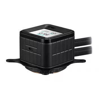 Refrigeración líquida todo en uno ASUS Prime LC 360 ARGB LCD — Radiador de 360 mm, 3 ventiladores de 120 mm, LCD, PWM, Negro