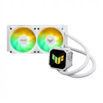 Refrigeración líquida todo en uno ASUS TUF GAMING LC III 240 ARGB WHT – Radiador de 240 mm, 2 ventiladores de 120 mm, PWM, blanco