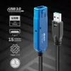 Lindy 15m USB 3.0 Active Extension Pro, 15 m, USB A, USB A, USB 3.2 Gen 1 (3.1 Gen 1), 5 Gbit/s, Negro