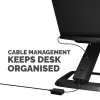 Soporte para portátil Fellowes para escritorio – Soporte para portátil Hana LT para casa y oficina – Soporte para portátil ajustable con 3 alturas – Tamaño máximo de pantalla 19 inch – Peso máximo 4,5 kg – Negro