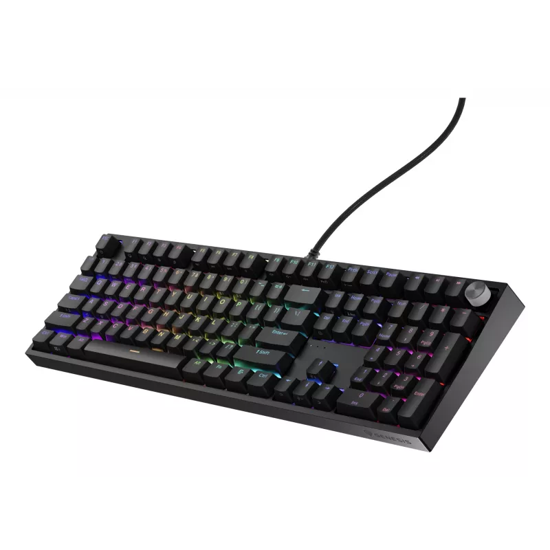Teclado mecánico Genesis THOR 404 — Tamaño completo 100 % USB QWERTY Inglés, negro, RGB