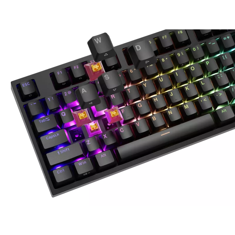 Teclado mecánico Genesis THOR 404 — Tamaño completo 100 % USB QWERTY Inglés, negro, RGB