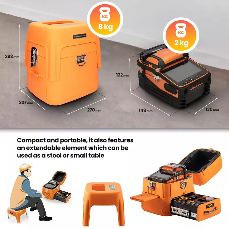 Fusionadora de empalme Extralink AI-9 7800mAh batería lámpara LED LCD 5,1