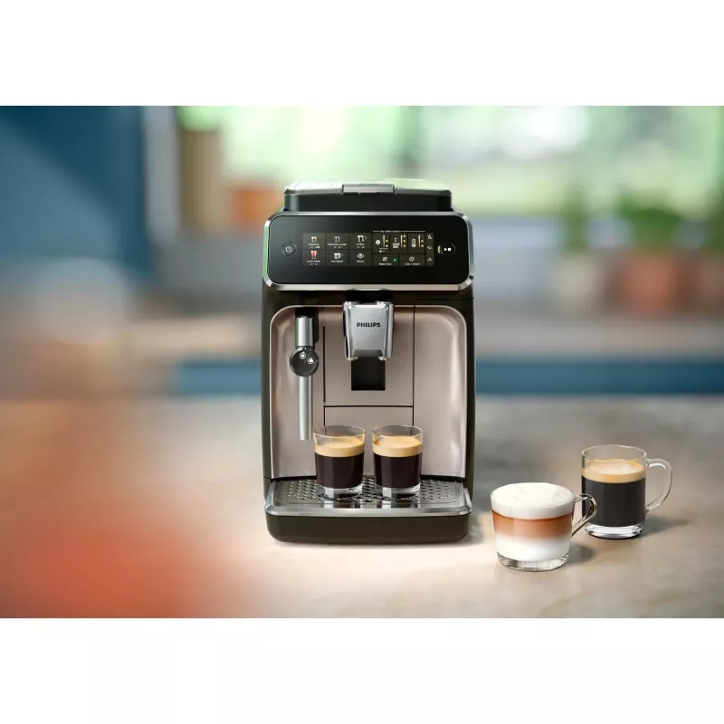 Cafetera espresso Philips EP3349/70 — superautomática, 15 bar, depósito de café en grano 275 g, molinillo cerámico, depósito de leche
