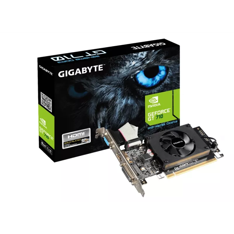 GIGABYTE GV-N710D3-2GL Tarjeta gráfica NVIDIA GeForce GT 710 2 GB GDDR3