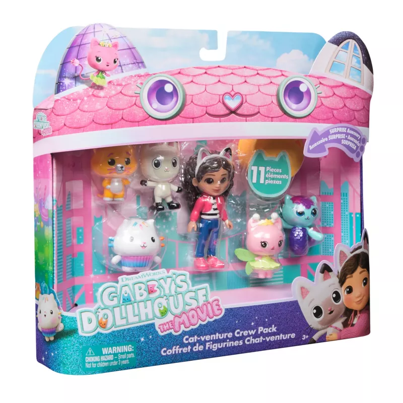Spin Master Gabby's Dollhouse: La película – set de figuras Cat-venture Crew, a partir de 3 años
