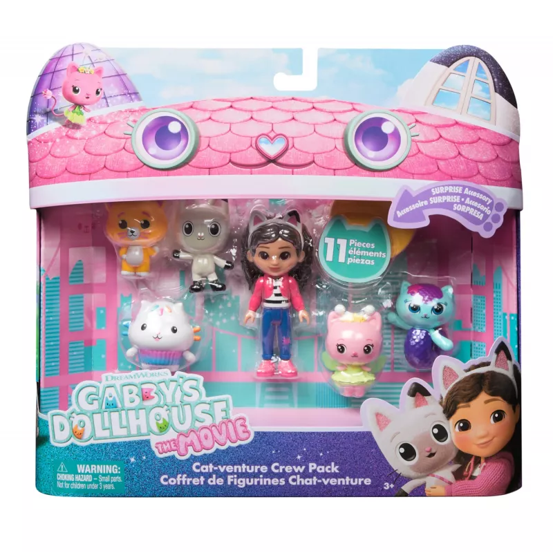 Spin Master Gabby's Dollhouse: La película – set de figuras Cat-venture Crew, a partir de 3 años