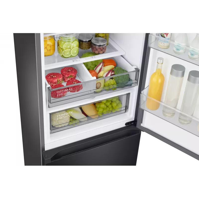 Samsung RL38C7B5BB1/EG Bespoke frigorífico combi de libre instalación, 387 l (273 l + 114 l), 203 cm, clase energética B, SmartThings, acero inoxidable oscuro